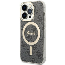 Заредете изображение във визуализатора на галерията – Original Case GUESS hardcase 4G MagSafe GUHMP14LH4STK for Iphone 14 Pro black
