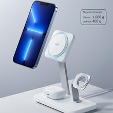 Заредете изображение във визуализатора на галерията – ESR HALOLOCK 3IN1 CRYOBOOST MAGNETIC MAGSAFE WIRELESS CHARGER ARCTIC WHITE
