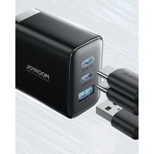 Заредете изображение във визуализатора на галерията – Joyroom JR-TCF10 fast charger 2x USB-C USB-A 32W (UK plug) - black
