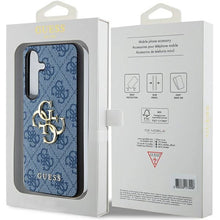 Заредете изображение във визуализатора на галерията – Guess 4G Big Metal Logo case for Samsung Galaxy S24+ - blue
