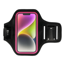 Заредете изображение във визуализатора на галерията – Armband SLIM Type 2 Case for Iphone 13Pro Max/14 Plus/14 Pro Max/Samsung A14 5G/A34 5G/A54 5G/M33/M23/S21 FE/S20 FE/S22 Plus/S22 Plus/S23 Plus/S23 Ultra (6,0 Inches) Black-pink
