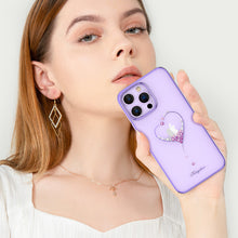 Заредете изображение във визуализатора на галерията – Kingxbar Wish Series case for iPhone 14 Pro decorated with crystals purple
