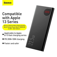 Заредете изображение във визуализатора на галерията – Power bank baseus bipow - 10 000mah lcd quick charge pd22,5w black ppad000001 - TopMag
