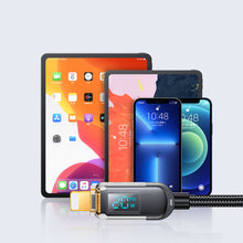Заредете изображение във визуализатора на галерията – Joyroom USB C - Lightning 20W cable with charging power display 1.2 m black (S-CL020A4)

