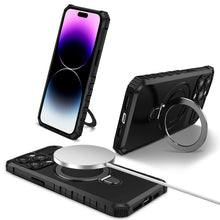 Заредете изображение във визуализатора на галерията – Tel Protect Armor Magsafe Metal Ring Case for Iphone 15 Pro black
