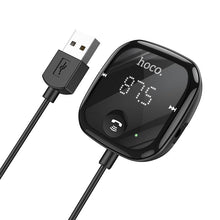 Заредете изображение във визуализатора на галерията – HOCO transmitter FM bluetooth AUX E65 Unity black
