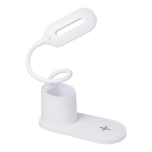 Заредете изображение във визуализатора на галерията – Led desk lamp with wirelles charger 10w cftd03 white - TopMag
