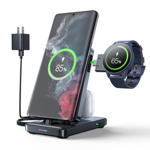 Заредете изображение във визуализатора на галерията – Joyroom JR-WQS01 Samsung Galaxy USB-C 4in1 charging station foldable - black
