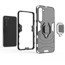 Заредете изображение във визуализатора на галерията – Ring Armor case for Samsung Galaxy S23+ armored cover magnetic holder ring black
