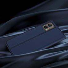 Заредете изображение във визуализатора на галерията – Dux Ducis Skin Pro case for Motorola Edge 30 Neo flip cover card wallet stand blue
