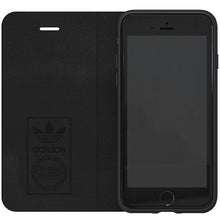 Заредете изображение във визуализатора на галерията – Adidas OR Booklet Case PU iPhone 6 / 6s / 7 / 8 / SE2020 / SE2022 white/white 39158
