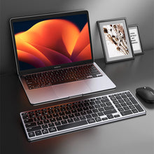 Заредете изображение във визуализатора на галерията – Ugreen KU005 Bluetooth/2.4 GHz Wireless Membrane Keyboard with Backlight - Black

