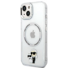 Заредете изображение във визуализатора на галерията – Karl Lagerfeld KLHMP13MHNKCIT iPhone 13 6.1" hardcase transparent Iconic Karl&amp;Choupette Magsafe
