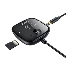Заредете изображение във визуализатора на галерията – HOCO transmitter FM bluetooth AUX E65 Unity black
