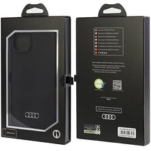 Заредете изображение във визуализатора на галерията – Original Case AUDI hardcase Silicone Case AU-LSRIP15P-Q3/D1-BK for Iphone 15 Plus black
