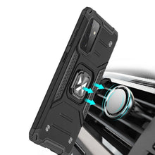 Заредете изображение във визуализатора на галерията – Wozinsky Ring Armor Case Kickstand Tough Rugged Cover for Samsung Galaxy A72 4G red
