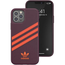 Заредете изображение във визуализатора на галерията – Adidas OR Molded PU case for iPhone 12 / iPhone 12 Pro - maroon-orange
