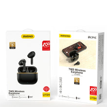 Заредете изображение във визуализатора на галерията – Dudao U15H TWS Bluetooth 5.1 wireless headphones black
