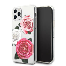 Заредете изображение във визуализатора на галерията – Guess GUHCN58ROSTRT iPhone 11 Pro transparent hardcase Flower Desire Pink &amp; White Rose
