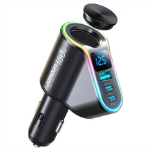 Заредете изображение във визуализатора на галерията – Joyroom fast car charger 4in1 USB-A QC3.0 / 2xUSB-C PD 150W black (JR-CL21)
