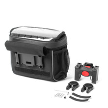 Заредете изображение във визуализатора на галерията – Wozinsky bicycle handlebar bag bike shoulder bag black (WBHBB-01)
