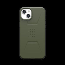 Заредете изображение във визуализатора на галерията – UAG Civilian Magsafe - protective case for iPhone 15 Plus (olive)
