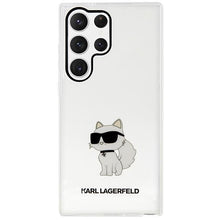 Заредете изображение във визуализатора на галерията – Karl Lagerfeld KLHCS23LHNCHTCT S23 Ultra S918 transparent hardcase Ikonik Choupette
