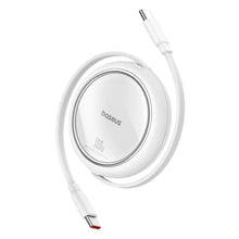 Заредете изображение във визуализатора на галерията – Baseus Free2Draw Mini USB-C - USB-C 100W 1m retractable cable - white
