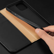 Заредете изображение във визуализатора на галерията – Dux Ducis Hivo iPhone 15 Pro Dux Ducis Hivo RFID Blocking Wallet Case - Black
