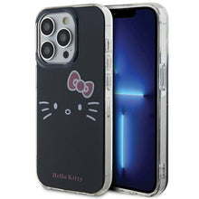 Заредете изображение във визуализатора на галерията – Original Case HELLO KITTY hardcase IML Kitty Face HKHCP15XHKHLK for Iphone 15 Pro Max black
