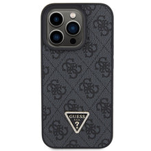 Заредете изображение във визуализатора на галерията – Original Case GUESS - hardcase Leather 4G Diamond Triangle GUHCP15XP4TDPK for Iphone 15 Pro Max Black
