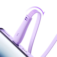 Заредете изображение във визуализатора на галерията – Joyroom S-A40 Colorful Series 3in1 retractable cable USB-A to USB-C / Lightning / microUSB 1m - purple
