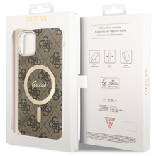 Заредете изображение във визуализатора на галерията – Original Case GUESS hardcase 4G MagSafe GUHMN61H4STW for Iphone 11 brown
