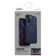 Заредете изображение във визуализатора на галерията – Uniq LifePro Xtreme Magclick Charging case for iPhone 15 Pro - dark blue
