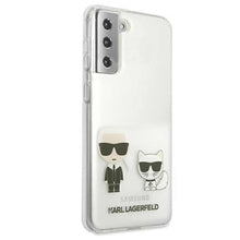 Заредете изображение във визуализатора на галерията – Оригинален гръб Karl Lagerfeld за samsung s21 plus (karl &amp; choupette / transparent) - TopMag
