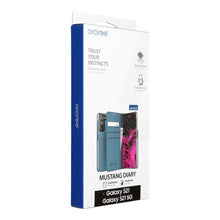 Заредете изображение във визуализатора на галерията – Araree mustang diary book case for samsung s21 ash blue - TopMag
