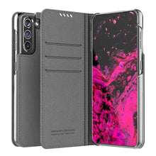 Заредете изображение във визуализатора на галерията – Araree mustang diary book case for samsung s21 charcoal grey - TopMag
