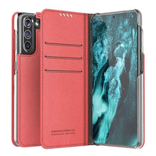 Заредете изображение във визуализатора на галерията – Araree mustang diary book case for samsung s21 plus tangerin red - TopMag
