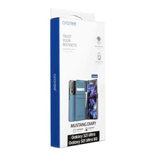 Заредете изображение във визуализатора на галерията – Araree mustang diary book case for samsung s21 ultra ash blue - TopMag
