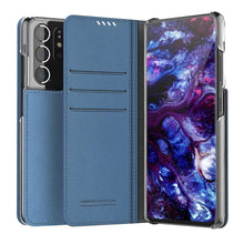 Заредете изображение във визуализатора на галерията – Araree mustang diary book case for samsung s21 ultra ash blue - TopMag
