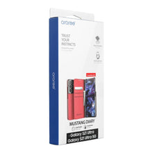 Заредете изображение във визуализатора на галерията – Araree mustang diary book case for samsung s21 ultra tangerin red - TopMag
