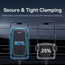 Заредете изображение във визуализатора на галерията – BASEUS car holder to air vent with wireless charging Mily Way 15W black C40357000111-00/BS-CM023

