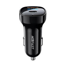 Заредете изображение във визуализатора на галерията – Acefast car charger usb a + typ c qc4.0 pd66w pps afc fcp lcd b4 black
