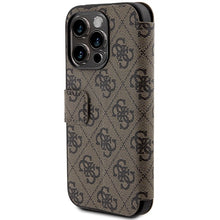 Заредете изображение във визуализатора на галерията – Original Case GUESS book 4G Metal Logo GUBKP15X4GMGBR for Iphone 15 Pro Max brown
