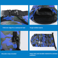 Заредете изображение във визуализатора на галерията – Waterproof Dry Bag Type 1 10L blue camouflage
