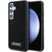 Заредете изображение във визуализатора на галерията – Karl Lagerfeld Rhinestone Metal Logo case for Samsung Galaxy S24+ - black
