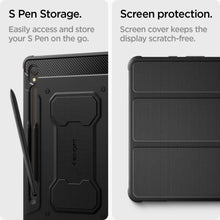 Заредете изображение във визуализатора на галерията – Spigen RUGGED ARMOR "PRO" GALAXY TAB S9 11.0 X710 / X716B BLACK
