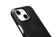 Заредете изображение във визуализатора на галерията – iPhone 15 Plus iCarer Oil Wax Premium Leather MagSafe Compatible Leather Case - Black
