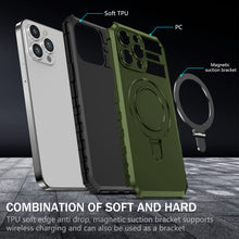 Заредете изображение във визуализатора на галерията – Tel Protect Armor Magsafe Metal Ring Case for Iphone 14 Pro Max green
