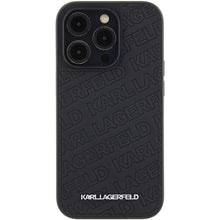 Заредете изображение във визуализатора на галерията – Original faceplate case KARL LAGERFELD KLHCP15LPQKPMK for iPhone 15 Pro (Quilted Pattern / black)
